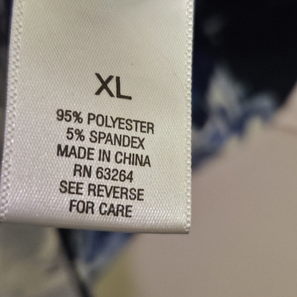 ROZ & Ali Navy Blue Multi-Color Floral Midi Dress, X-Large - Picture 16 of 16